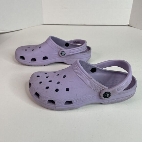 Crocs Womens Clogs Size 9, Light Purple/Lavender, Classic Slip On, Mens 7 - Picture 5 of 10